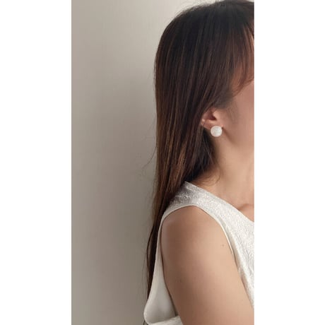 clear marble earrings