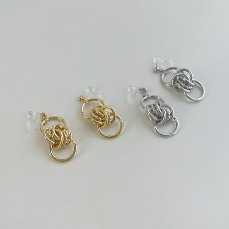 combination earrings  | 2color
