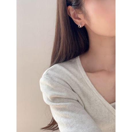 earring 4set(pearl&hoop)