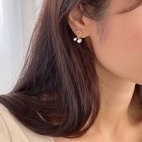 cross pearl earrings