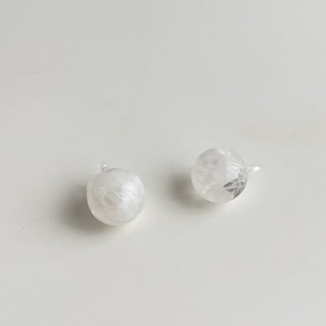 clear marble earrings