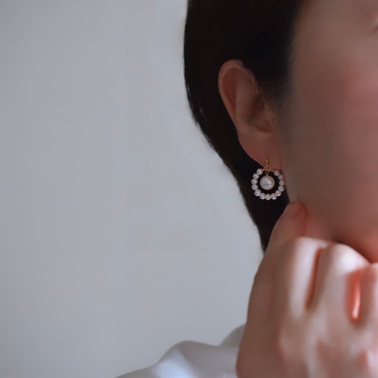 14kgf リングパールピアス | gran