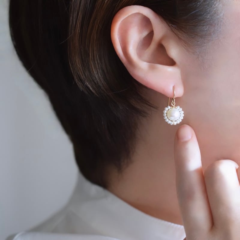 14kgf おおぶりパールピアス | gran