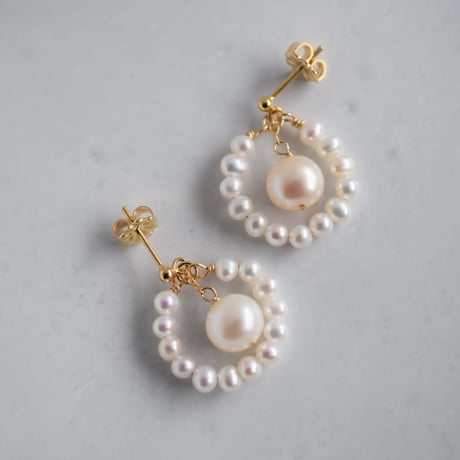 14kgf　リングパールピアス