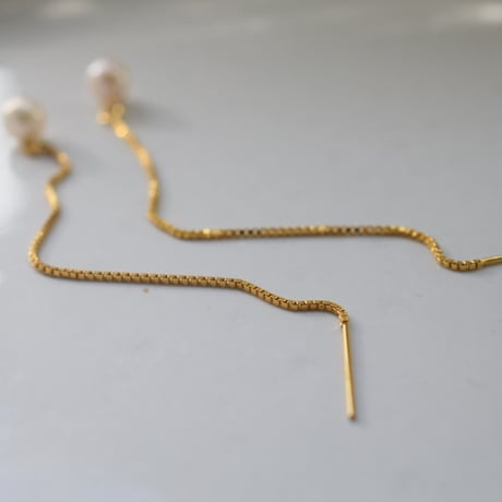 14kgf  艶パールのアメリカンピアス