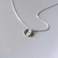 silver925 槌目模様プレートチャームネックレス