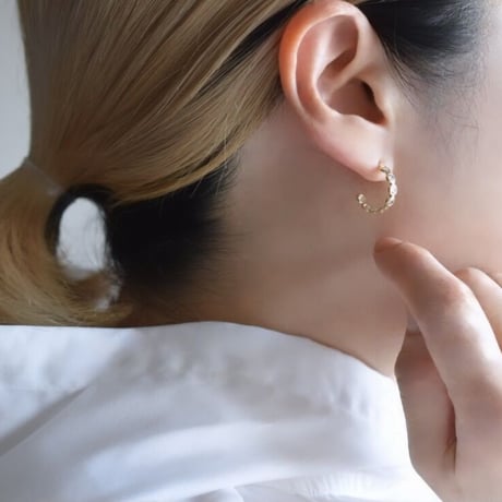 18kgf  ジルコニアフープスタッドピアス