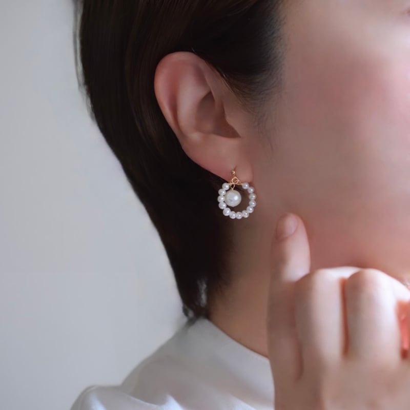 Gちゃん❤️ 14kgf ピアス 14kgf】サークルキャッチレスピアス ピアス（スタッド・一粒