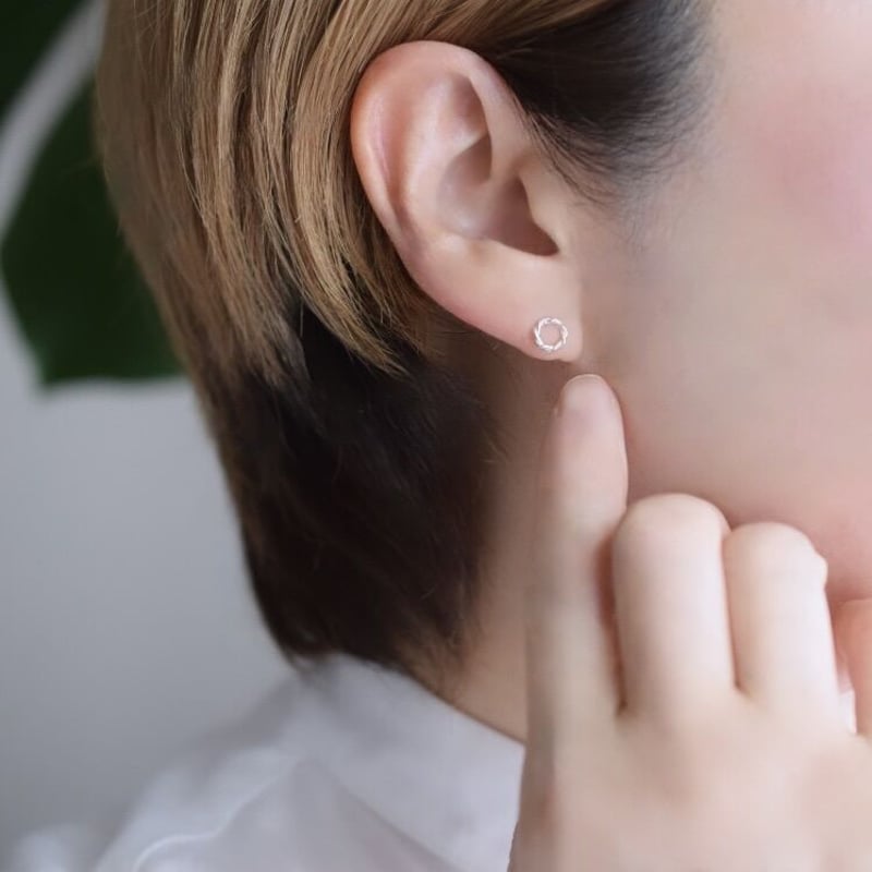 silver925 ミニねじりリングピアス | gran silver925 ミニねじりリングピアス | gran