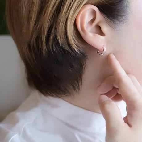 silver925 フープピアス