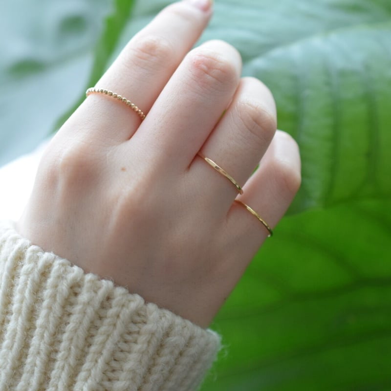 14kgf 槌目リングB(細い方) | gran