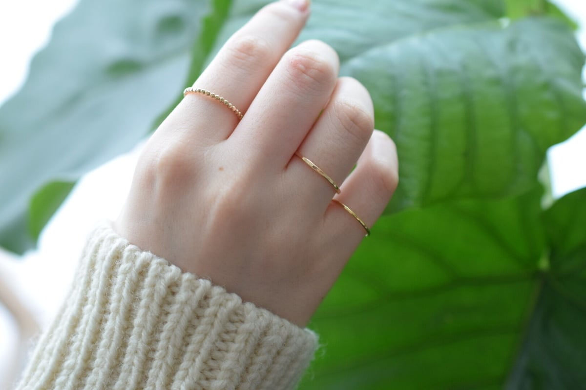 14kgf 槌目リングB(細い方) | gran