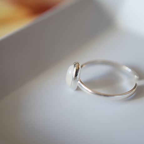silver925 ムーンストーンフリーサイズリング