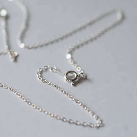 silver925 ステッチハートネックレス