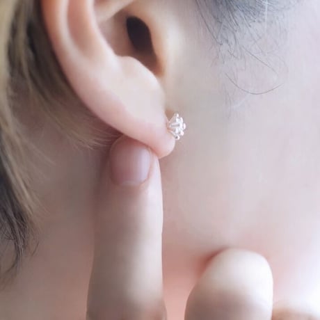 silver925  さんごピアス