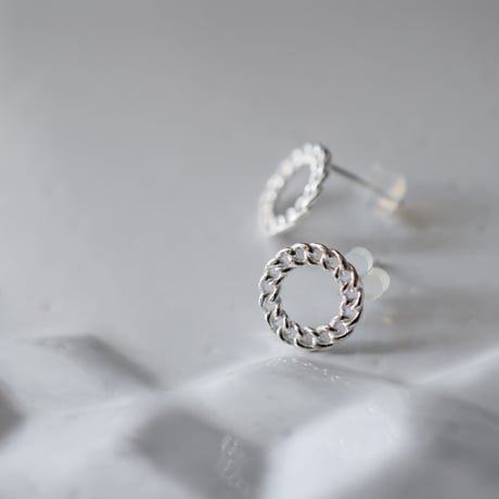 silver925　あみリングピアス