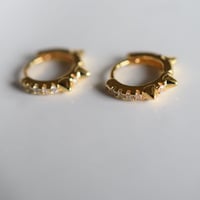 14kgf ジルコニアスタッズフープピアス