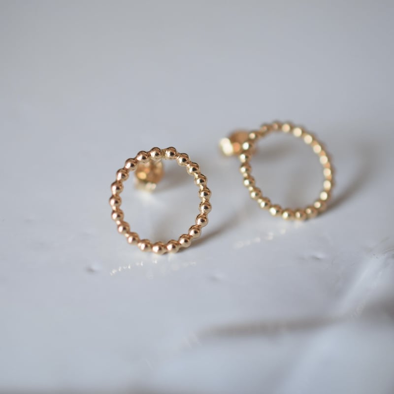 14kgf ドットリングスタッドピアス | gran