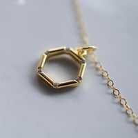 14kgf 六角形チャームネックレス