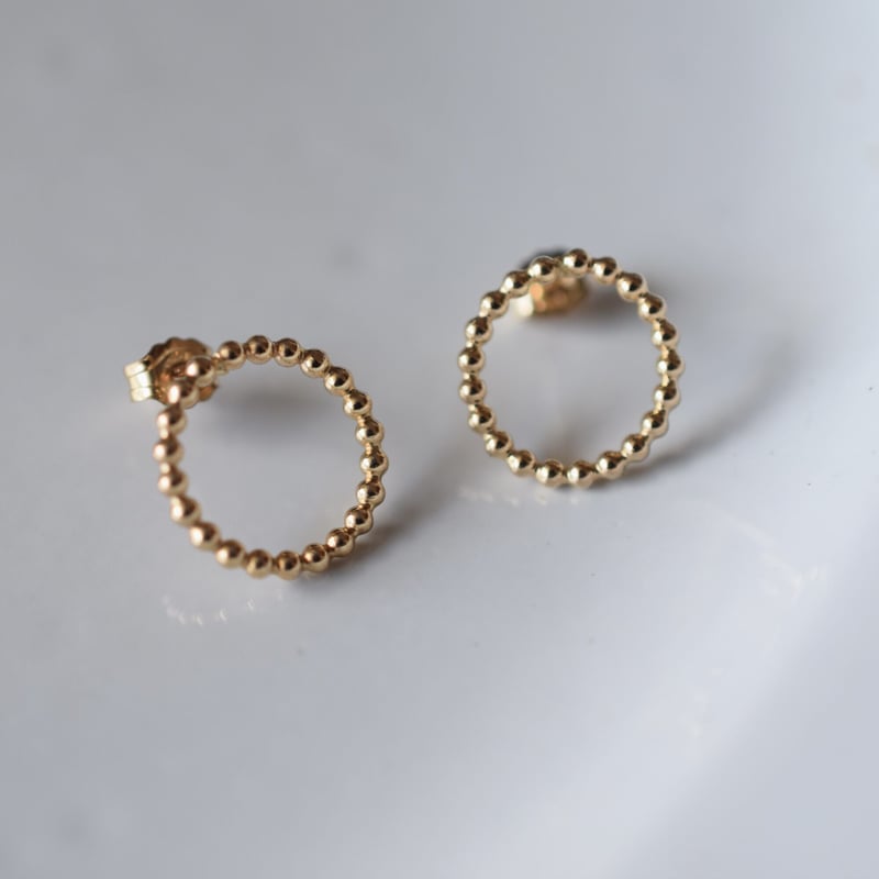 14kgf ドットリングスタッドピアス | gran