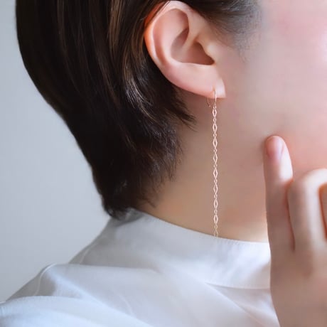 14kgf きやすい アメトリンcube3連ピアス