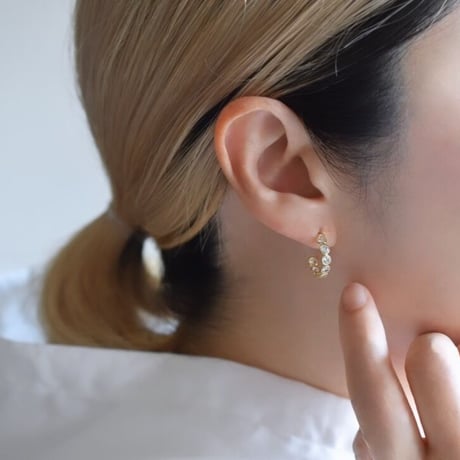 18kgf  ジルコニアフープスタッドピアス
