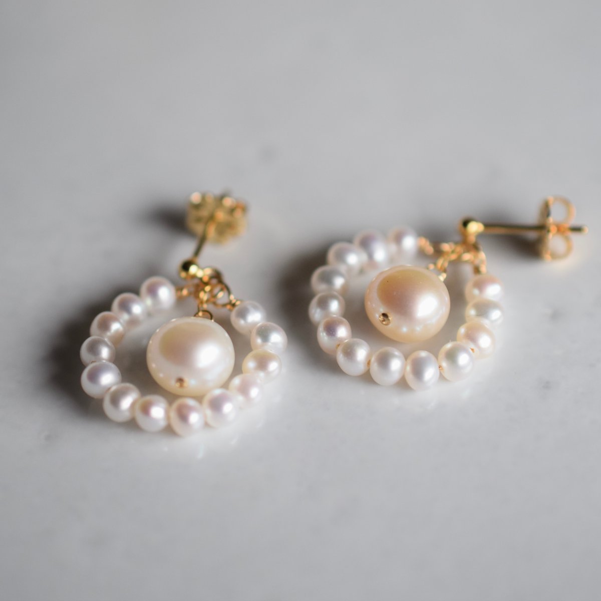 14kgf パールピアス 14kgf リングパールピアス | gran