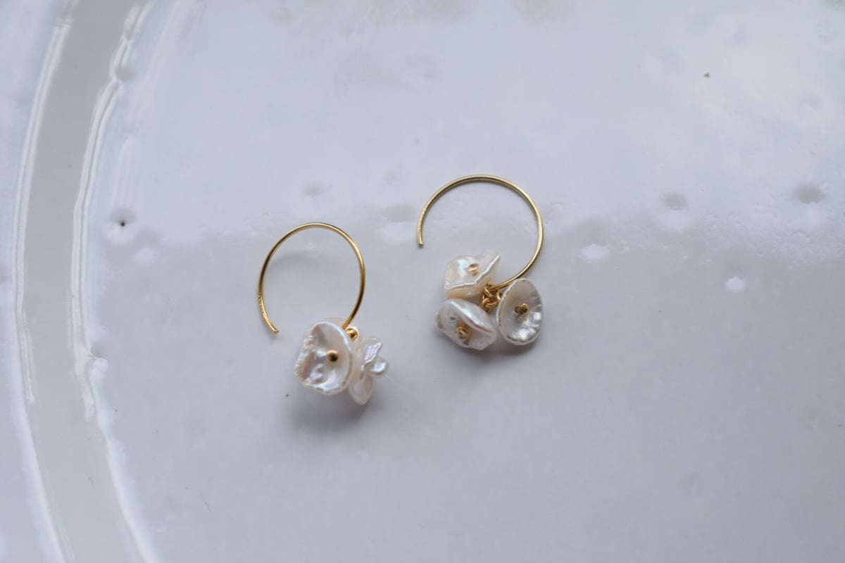 Kaya◆一点物✧パープルアゲートピアス✧14kgf Kaya様専用◇一点物✧パープルアゲートピアス✧14kgf kaya様専用