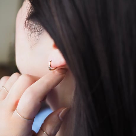 14kgf ミニハートフープピアス