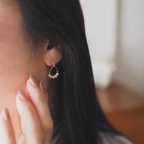 14kgf しずくパールピアス