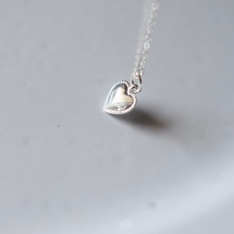 silver925 ステッチハートネックレス