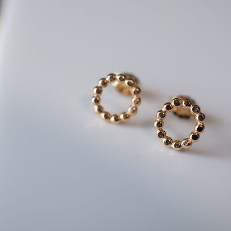 14kgf　フラットドットリングスタッドピアス