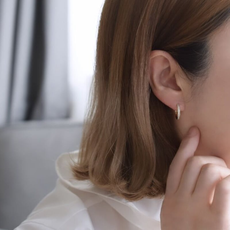 14kgf ジルコニアフープピアス | gran 14kgf ジルコニアフープピアス | gran