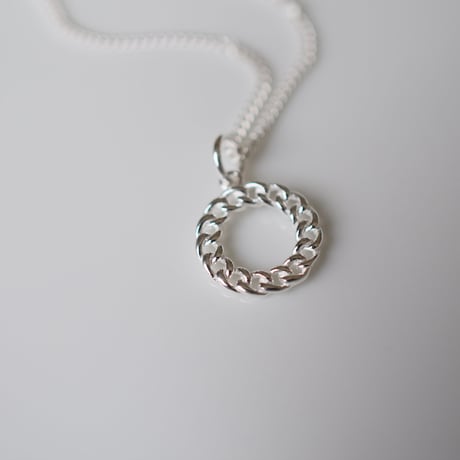 silver925　あみリングネックレス
