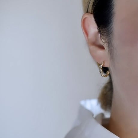18kgf  ジルコニアフープスタッドピアス