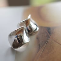 silver925 カーブプレートピアス