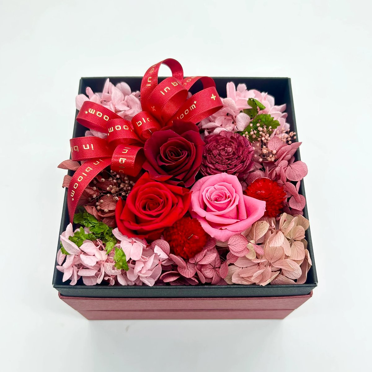 プリザーブドフラワー ギフトBOX 【Red・Pink】 | in bloom