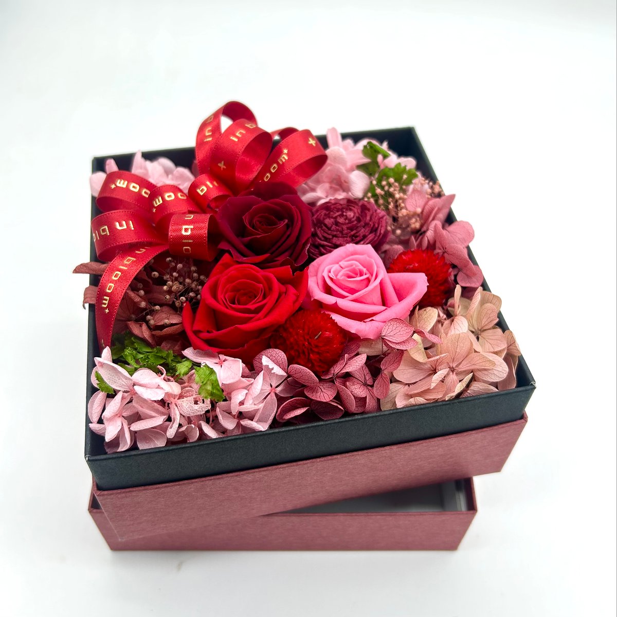 未使用 プリザーブドフラワー レッド ピンク パープル まとめ売り プリザーブドフラワー ギフトBOX 【Red・Pink】 | in bloom