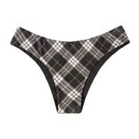brown check slim pants