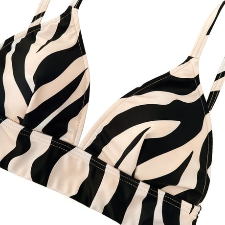 zebra triangle bikini tops
