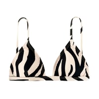 zebra small triangle bikini tops