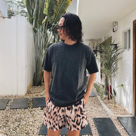 leopard board shorts