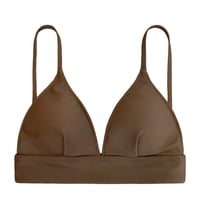brown triangle bikini tops