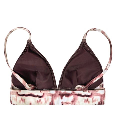 marble triangle bikini tops