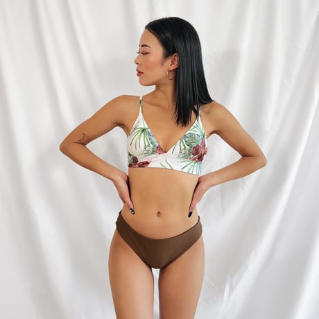 botanical triangle bikini tops
