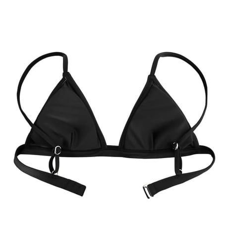 black small triangle bikini tops