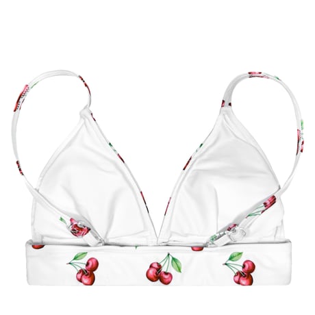 cherry triangle bikini tops