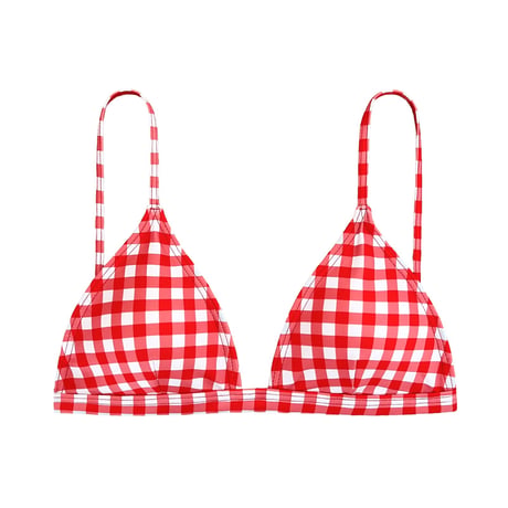 アリシアスタン　ギンガムチェック　赤　ビキニtopsのみ red gingham check small triangle bikini tops |