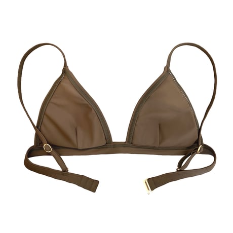 brown small triangle bikini tops