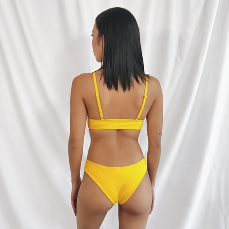 yellow slim pants